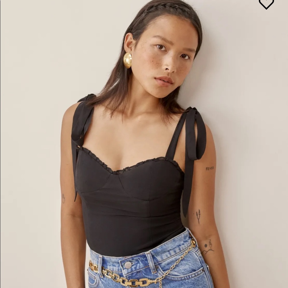 Reformation Blanca Top in Black / Size 8️⃣ (M)